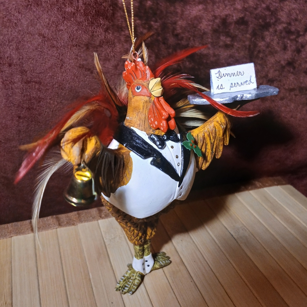 Vintage Roman Bon Appetit Ornament - Pierre Rooster